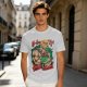 Olive T-shirt with He-Man and Battle Cat Graphic Print