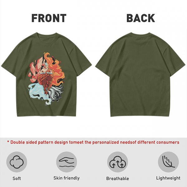 Avatar Aang Element Bending Graphic T-Shirt