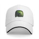 Black Baseball Cap With Glowing Green Cat Bubble Art Print