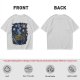 Olive t-shirt with starry night ramen bowl graphic