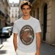 Olive t-shirt with bear captain fishing pun graphic