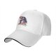 Black baseball cap with retro lifeguard graphic print