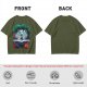 Olive T-shirt with fantasy forest glider rider graphic print