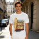 Olive graphic tee with playful bread character and 'Ready or Not Here I Crumb' text