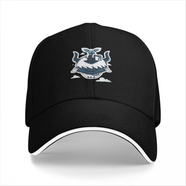 Black Baseball Cap with Appa and Momo Avatar Themed Print
