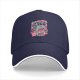 Black Baseball Cap With Retro Juice Box Graphic Print
