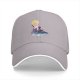 Black Baseball Cap With Watercolor Moon And Silhouette Art Print