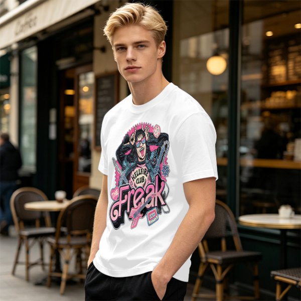 Olive Graphic T-Shirt with The Freak Hellfire Club Rock Print