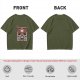 Olive T-Shirt with Tony Tony Chopper Lifting Weights Graphic