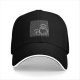 Black Baseball Cap With Totoro Family Line Art Print
