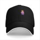 Black Baseball Cap with Lego Girl Minifigure Graphic