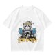 Olive T-Shirt with Raccoon Lifting Weights 'So I Can Eat Garbage' Print