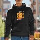 Black hoodie with 2023 New Year bunny graphic print