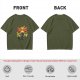 Olive graphic t-shirt with Dark Souls metal-style print