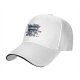 Black baseball cap with retro 90s media graphic print