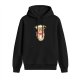 Black Hoodie with Cute Cowboy Cat 'Meowdy Partner' Graphic