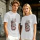 Olive T-Shirt With Horror Movie Character Nuggets Graphic Print