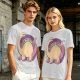 Olive T-Shirt with Cute Brontosaurus Taco Dinosaur Graphic