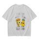 Olive T-shirt with Cute Pizza and Pineapple Cartoon Print