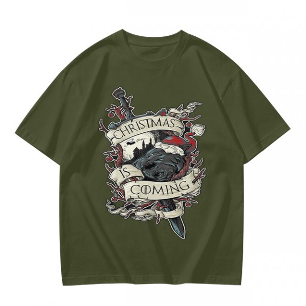 Christmas Is Coming Graphic Tee With Dark Fantasy Artwork