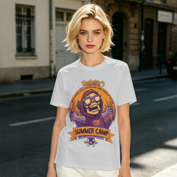 Skeletor's Summer Camp Themed Graphic T-Shirt