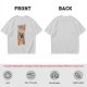 Olive T-Shirt with Japanese Style Sushi Chef Cat Print