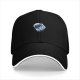 Black Baseball Cap With Cute Floating Astronaut Graphic