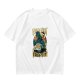 Olive T-Shirt with Godzilla Pizza First Destroy Later Print