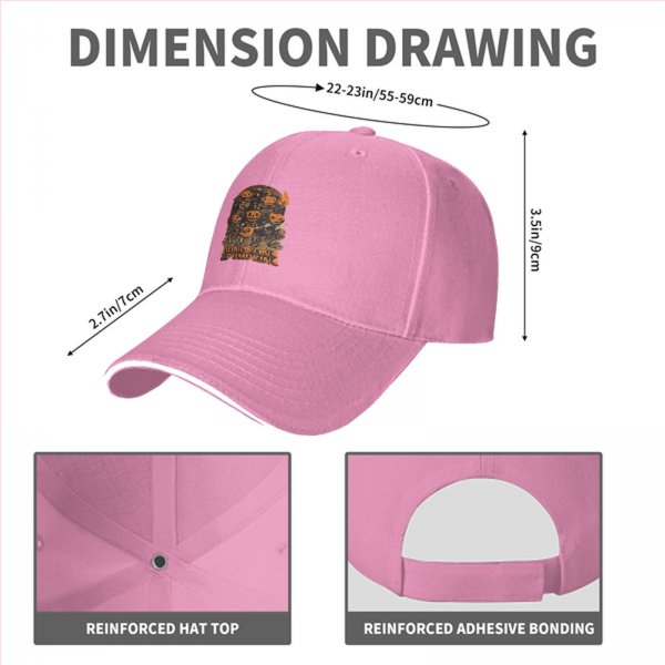 Black Baseball Cap with Dungeons & Pumpkins Halloween Art