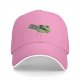 Black baseball cap with cute frog holding 'Don't mess with me' sign