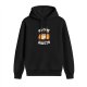 Black hoodie with 'My Alone Time Is For Your Safety' cat graphic