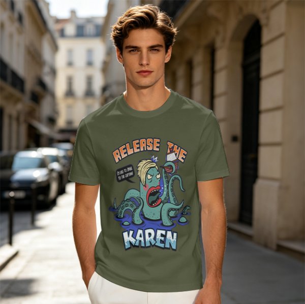 Release The Karen Octopus Graphic T-Shirt