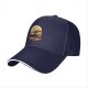 Black Baseball Cap With Dragon And Full Moon Silhouette Art