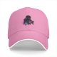 Black baseball cap with anime silhouette and star graphic design