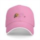 Black baseball cap with a cartoon flying burger graphic