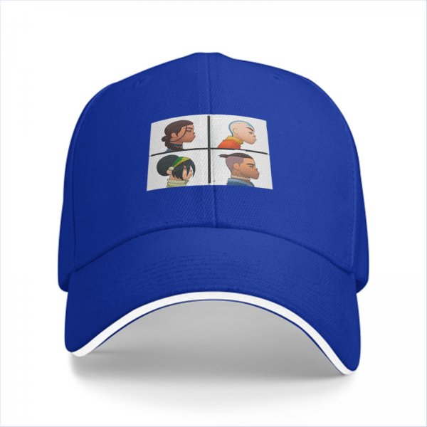 Black baseball cap with Avatar: The Last Airbender character profile prints