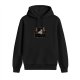 Black Hoodie With Cat On Armchair Graphic Print