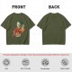 Olive Green T-Shirt with Avatar Aang The Last Airbender Art
