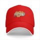 Black baseball cap with retro chicken nuggets graphic print