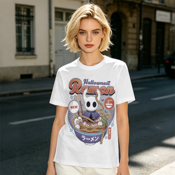 Hollow Knight Hallownest Ramen Graphic T-Shirt Design