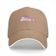 Black Baseball Cap With Pink Whimsical Graphic Design