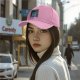 Black Baseball Cap With Christmas Cheshire Cat Print