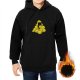Black Hoodie With Black Cat Peeking From Pile Of Lemons