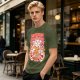 Olive T-Shirt with Cute Takoyaki Chef Graphic Print