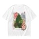 Olive T-Shirt with Totoro Cherry Blossom Stamp Art Print