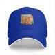 Black Baseball Cap with Retro Sunset Tiny Drinks Fruit Graphic