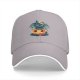 Black Baseball Cap With Cute Viking Dragon Pumpkin Halloween Art
