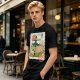 Howl's Moving Castle Stamp Graphic Olive T-Shirt