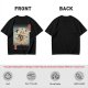 Samurai Cat Fighting Ninjas Ukiyo-e Style Graphic T-Shirt