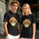 Olive Green T-Shirt With Cute Mushroom Skull Graphic